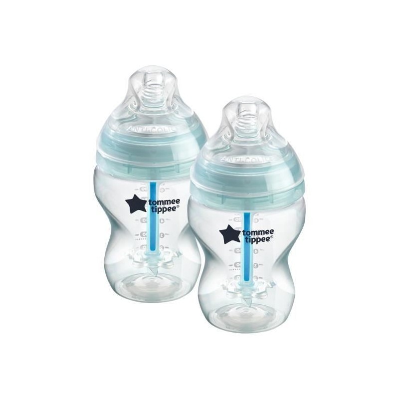 TOMMEE TIPPEE Biberon Anti colique avancé, lot de 2, 260ml