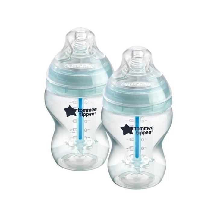 TOMMEE TIPPEE Biberon Anti colique avancé, lot de 2, 260ml