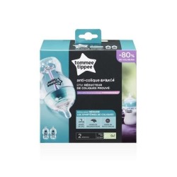 TOMMEE TIPPEE Biberon Anti colique avancé, lot de 2, 260ml