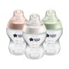 Tommee Tippee - Biberons Closer to Nature - Tétine Imitant le Sein Maternel Valve Anti-Colique - 260 ml - Lot de 3