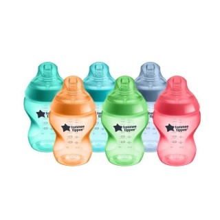 Tommee Tippee - Lot de 6 biberons Closer to Nature - Tétine valve Ant