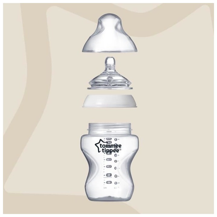 Tommee Tippee - Lot de 6 biberons Closer to Nature - Tétine valve Ant