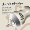 Tommee Tippee - Kit Naissance Biberons Anti-Colique Avancé - Tétine valve Anti-Colique débit lent - 150 et 260 ml - Bleu vert