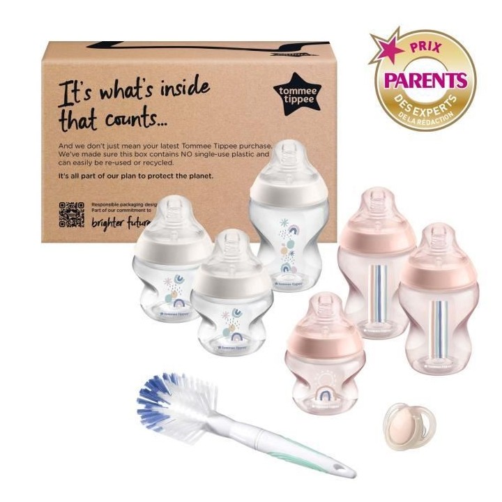 Tommee Tippee - Biberons Coffret Naissance Closer to Nature - Tétine