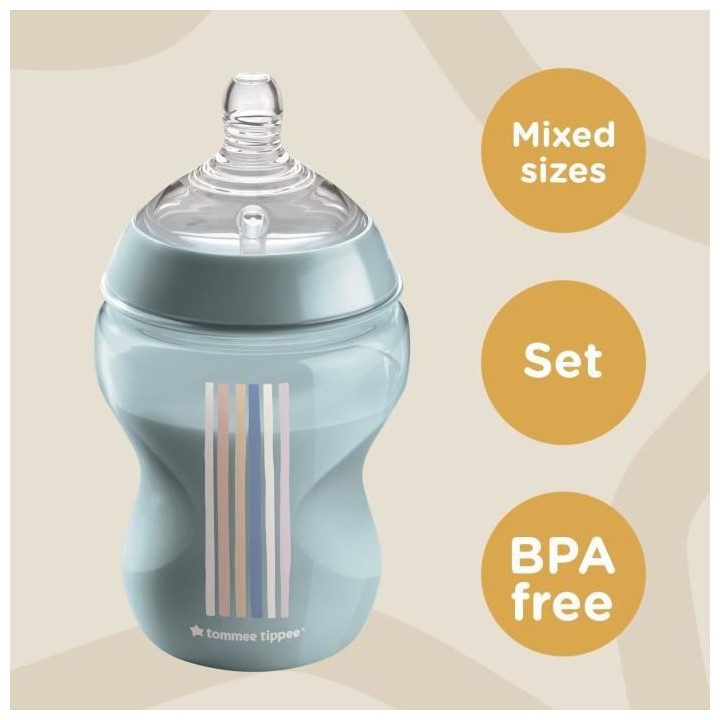 Tommee Tippee Tétine Closer to Nature a débit variable, Lot de 2