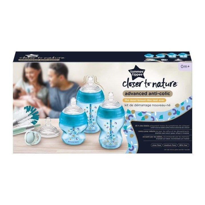 Tommee Tippee Kit Naissance Biberons Anti-Colique Avancé - Tétine va