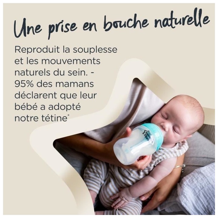 Tommee Tippee Kit Naissance Biberons Anti-Colique Avancé - Tétine va