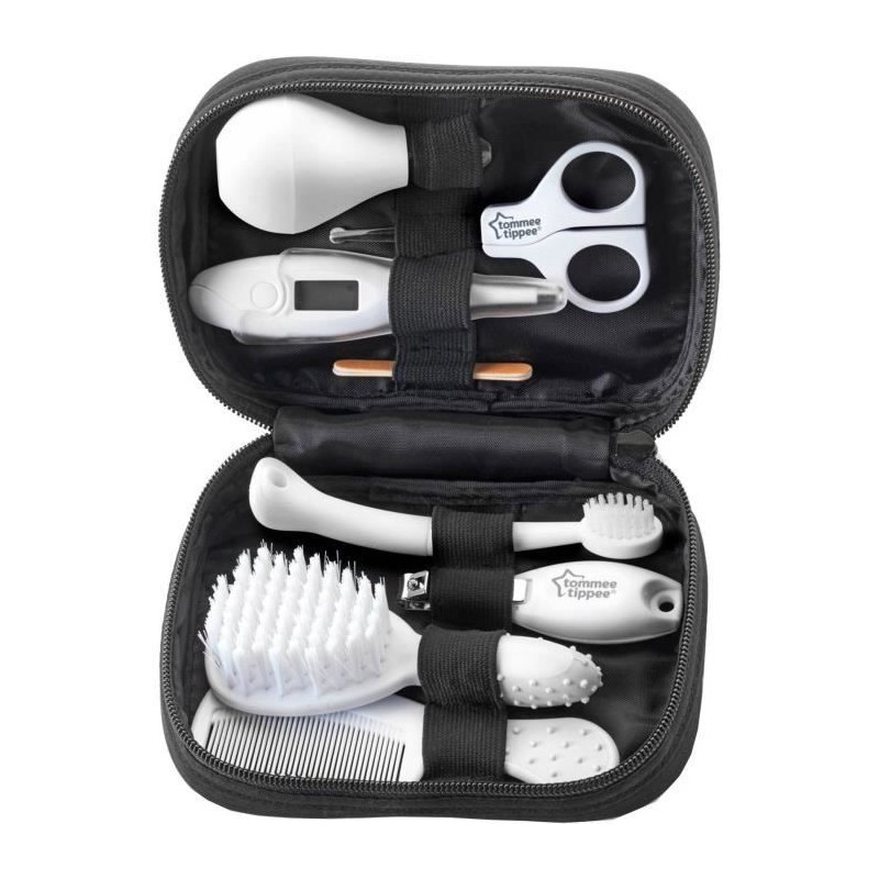 TOMMEE TIPPEE Kit de Soin Bébé, Trousse Complete et Transportable, Thermometre et Ciseaux pour Bébé, Pratique et Hygiénique