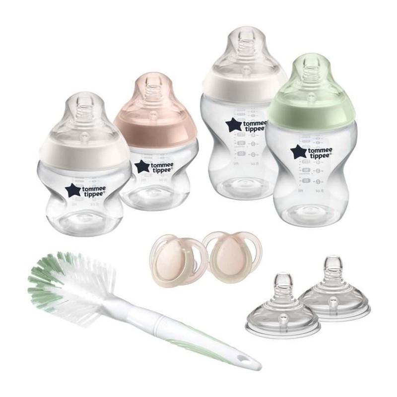 TOMMEE TIPPEE Biberon Kit Naissance Closer to Nature, Transparent