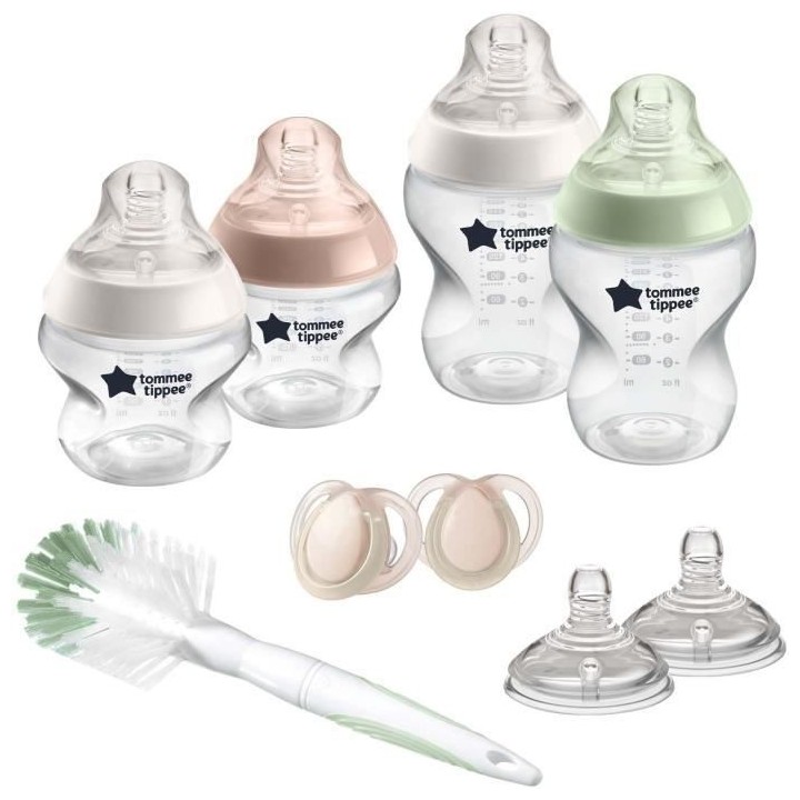 TOMMEE TIPPEE Biberon Kit Naissance Closer to Nature, Transparent