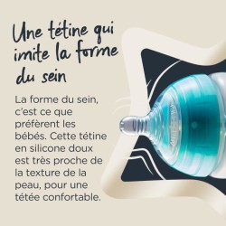 Tommee Tippee - Lot de 6 tétines de Biberon Anti-Colique Avancé - Débit Moyen - 3 Mois+