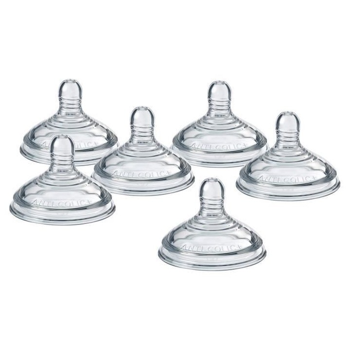 Tommee Tippee - Lot de 6 tétines de Biberon Anti-Colique Avancé - D