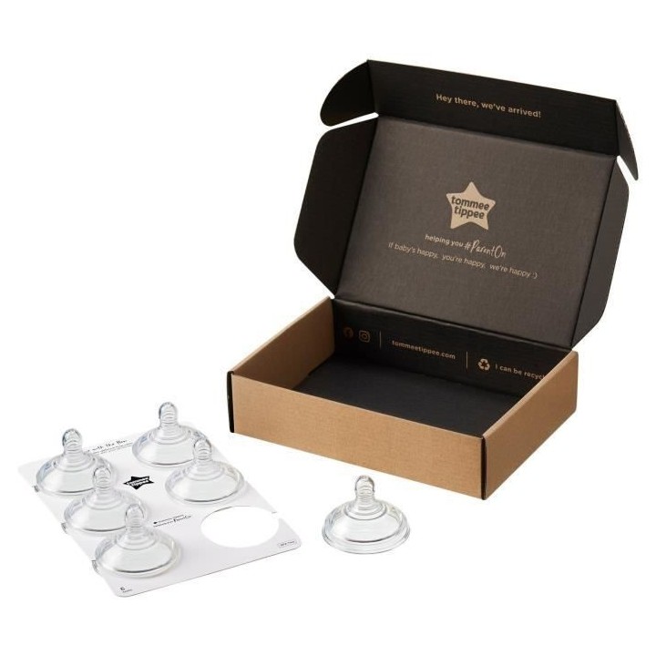 Tommee Tippee - Lot de 6 tétines de Biberon Anti-Colique Avancé - D