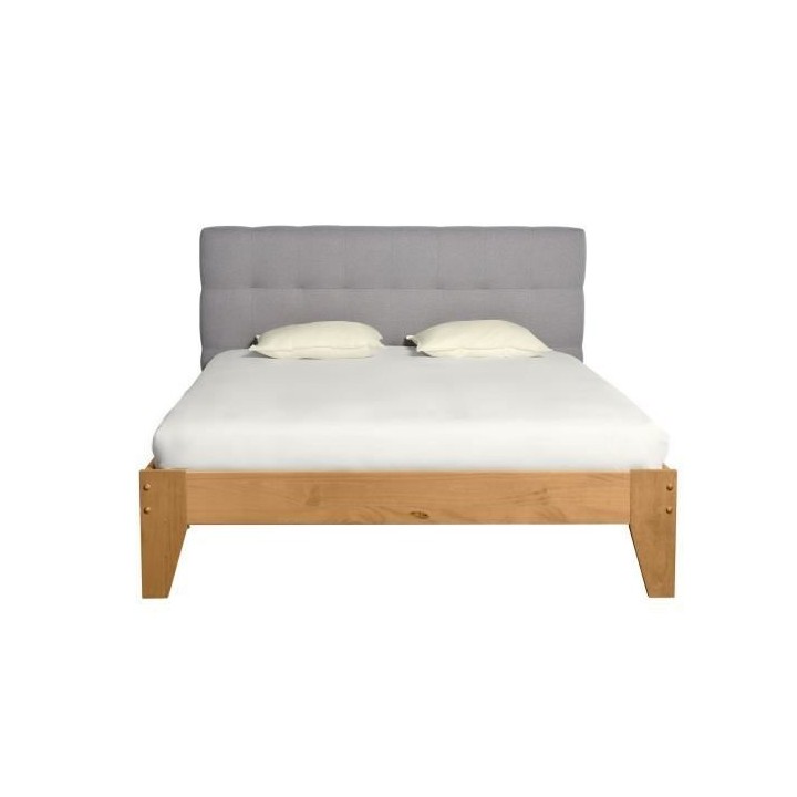 Tete de lit AGADIR - Couchage 140x190 cm - Tissu beige - L 152 x P 8 x