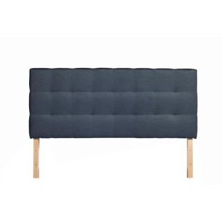 Tete de lit AGADIR - Couchage 140x190 cm - Tissu bleu - L 152 x P 8 x