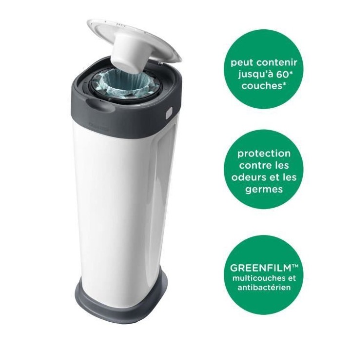 TOMMEE TIPPEE Twist and Click Poubelle a Couches de Taille XL, Compren