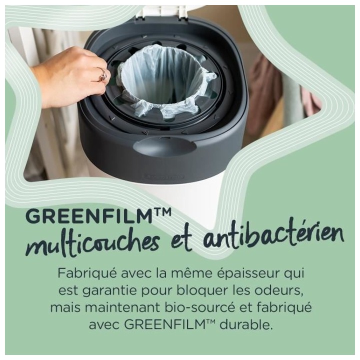 TOMMEE TIPPEE Twist and Click Poubelle a Couches de Taille XL, Compren