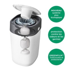 TOMMEE TIPPEE Starter Pack Twist & click Blanc bac + 6 recharges FFP