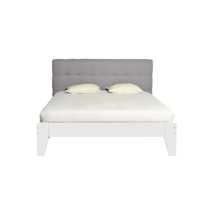 Tete de lit AGADIR - Couchage 160x200 cm - Tissu beige - L 172 x P 8 x