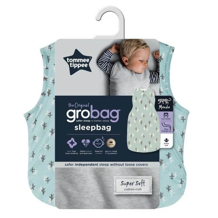 TOMMEE TIPPEE Gigoteuse The Original Grobag, tissu tout doux riche en
