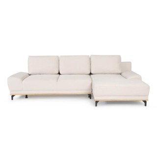 Canapé d'angle convertible droit 4 places - Tissu Campsay beige - L 2