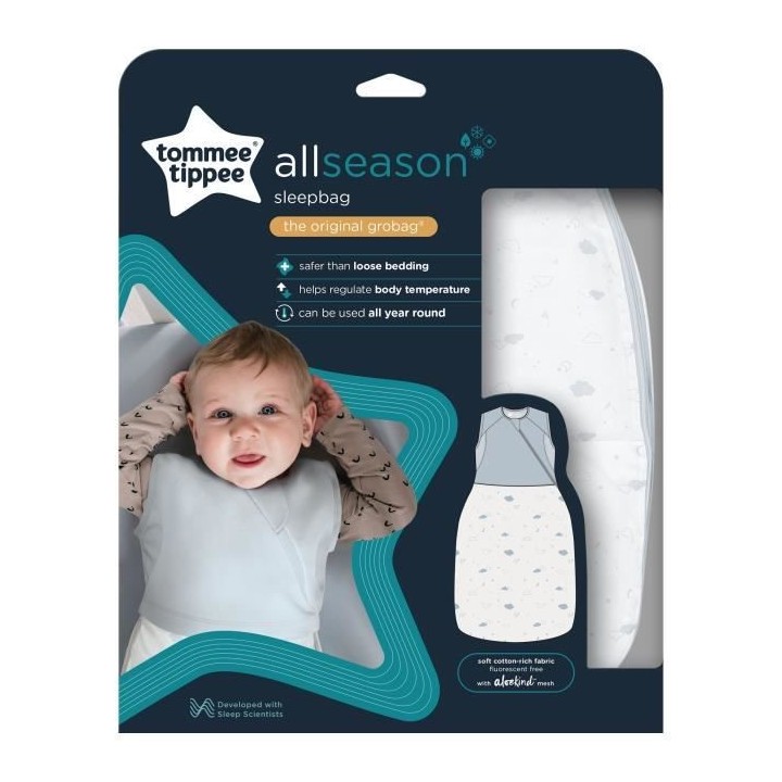 Tommee Tippee - Gigoteuse 4 Saisons - Grobag Original - Jersey Doux Ri
