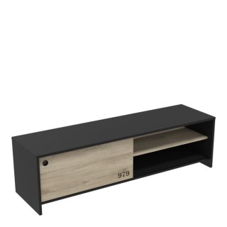 DEMEYERE Meuble TV 1 porte coulissante -Décor chene kronberg - L 151,
