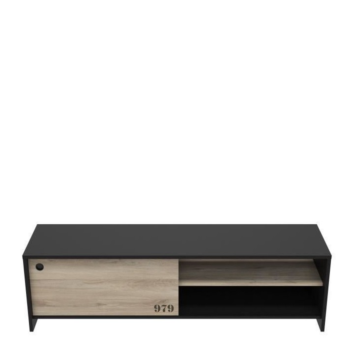 DEMEYERE Meuble TV 1 porte coulissante -Décor chene kronberg - L 151,