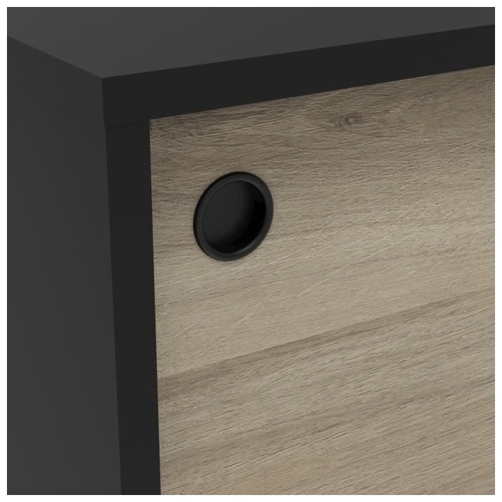 DEMEYERE Meuble TV 1 porte coulissante -Décor chene kronberg - L 151,