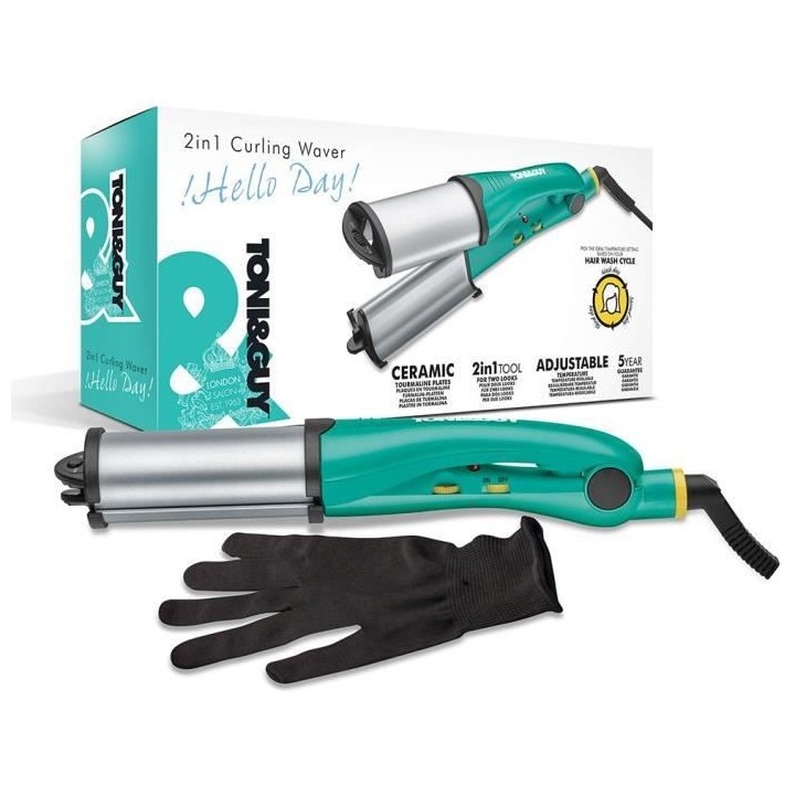 TONI&GUY TGIR1936UKE - Fer a boucler et a onduler 2 en 1 Hello Day - P