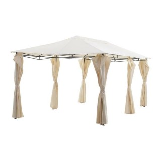 Gazebo - 3 x 6 m - Avec Rideaux - Structure Acier & Toile Polyester -