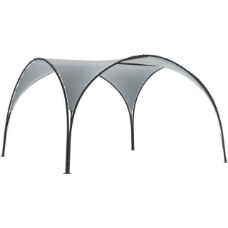 Tonnelle de jardin Dôme Structure en acier avec toit en toile grise -