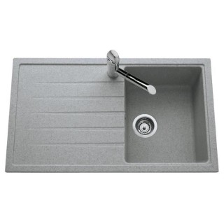 EWI Evier cuisine a encastrer 1 bac + 1 égouttoir Topaze - Granit - 8