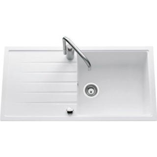 EWI Evier cuisine a encastrer 1 grand bac + 1 égouttoir Topaze - Gran