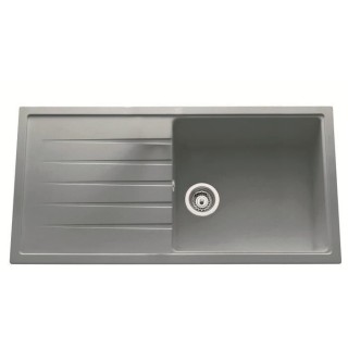 EWI Evier cuisine a encastrer 1 grand bac + 1 égouttoir Topaze - Gran