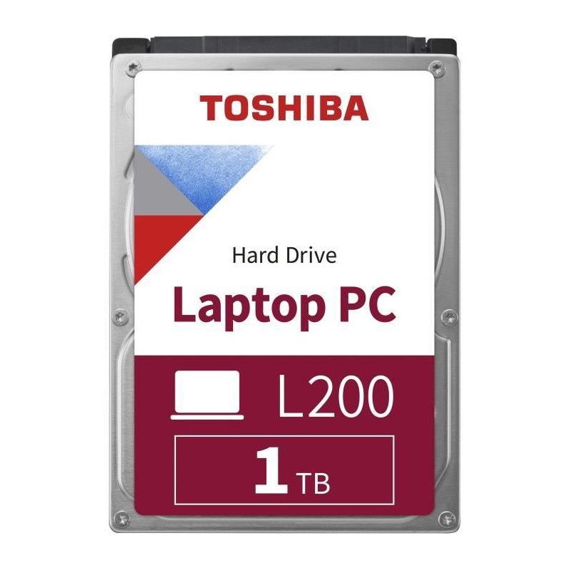 TOSHIBA - Disque dur Interne - L200 - 1To - 5400 tr/min - 2.5 Boite Retail (HDWL110EZSTA)