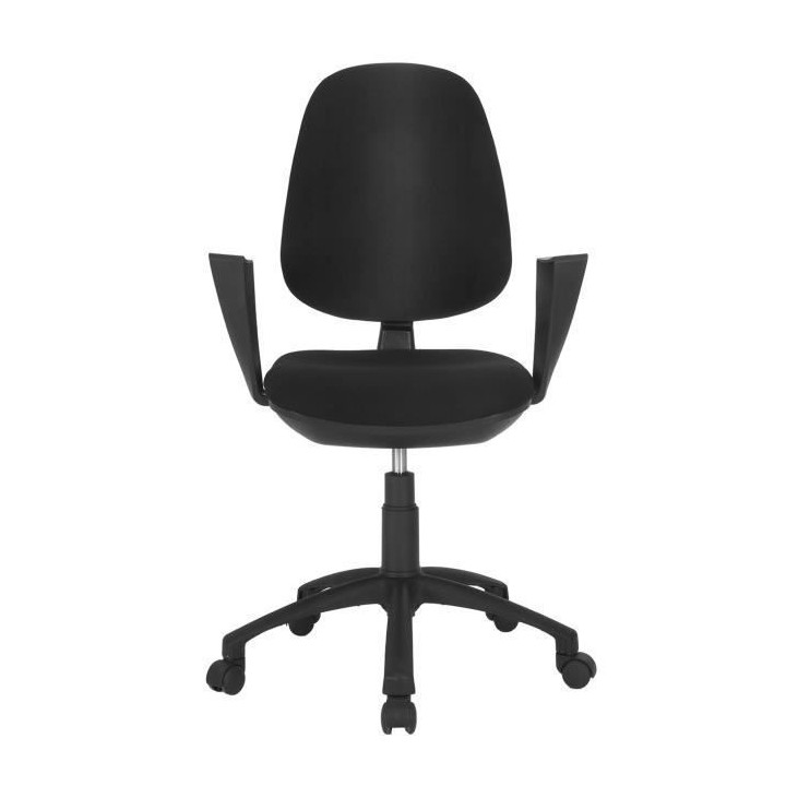 Chaise de bureau - Tissu Noir - 65x65x105 cm - TOULOUSE