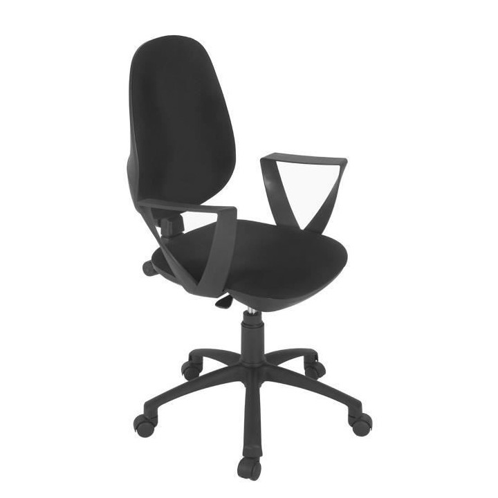 Chaise de bureau - Tissu Noir - 65x65x105 cm - TOULOUSE