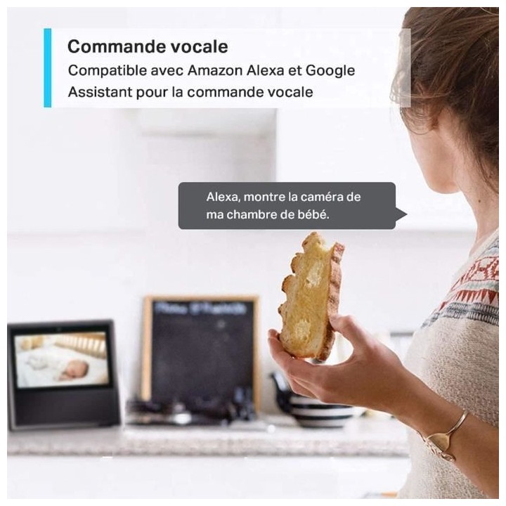 TP-Link Tapo Caméra Surveillance WiFi, Tapo camera IP 1080P avec Visi