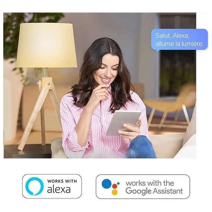 TP-Link Tapo Ampoule Connectée Wifi, Ampoule LED E27 Blanc Chaud, com