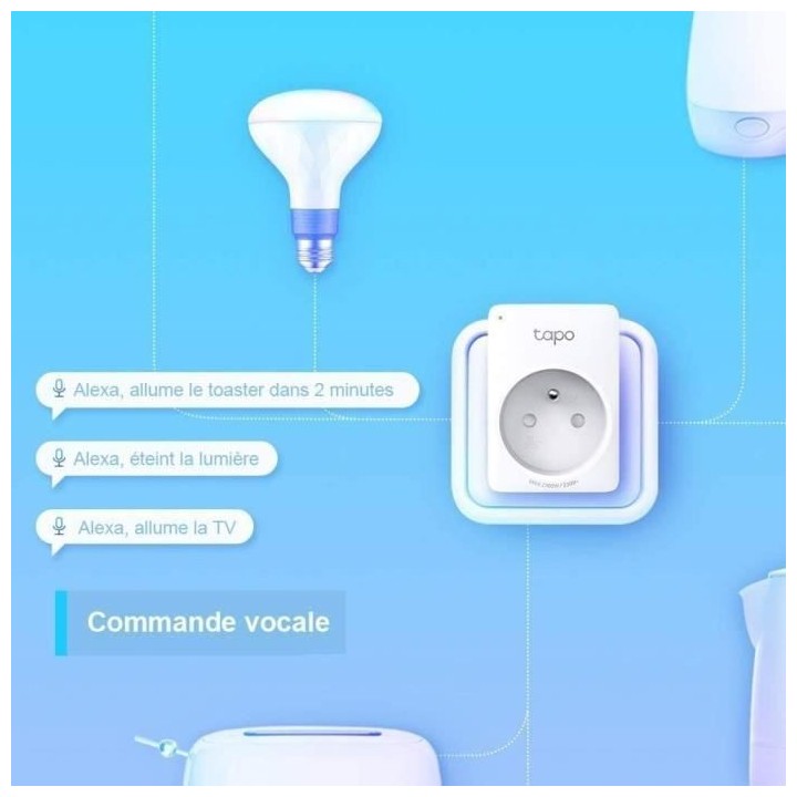 TP-Link Tapo Prise Connectée WiFi, compatible avec Alexa, Google Home