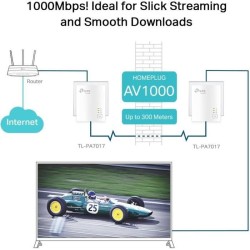 TP-Link TL-PA7017 KIT 1000 Mbps Pack de 2 Adaptateurs CPL avec 1 port Gigabit