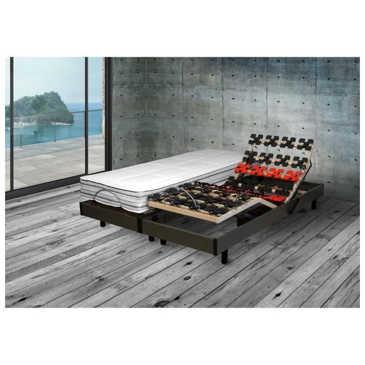 WEBED Ensemble matelas + sommier relaxation 160 x 200 - Latex - 18 cm