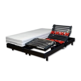 WEBED Ensemble matelas + sommier relaxation 160 x 200 - Latex - 18 cm