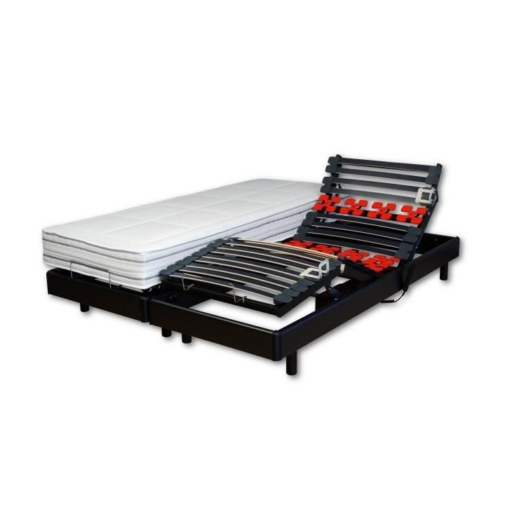 WEBED Ensemble matelas + sommier relaxation 160 x 200 - Latex - 18 cm