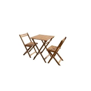 Ensemble repas de jardin ou de balcon 2 personnes - table 60x60cm et 2