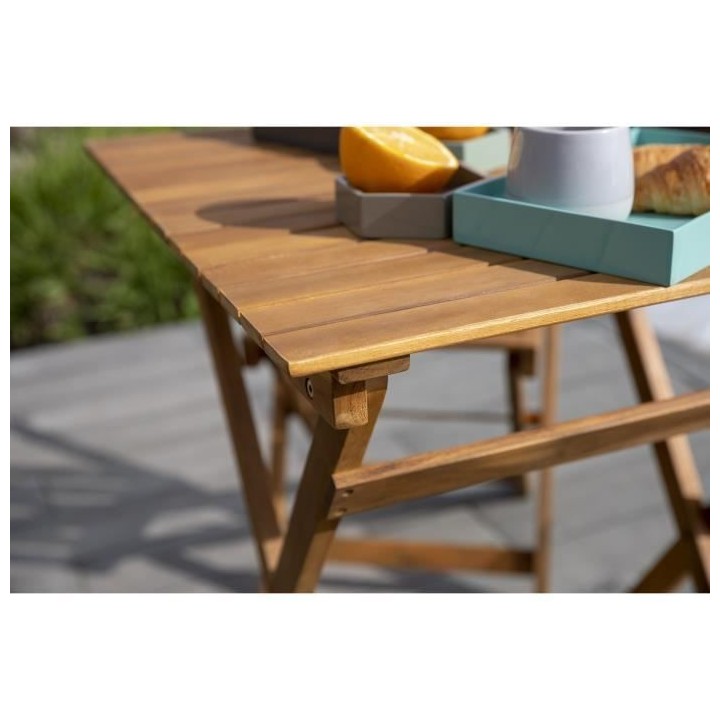 Ensemble repas de jardin ou de balcon 2 personnes - table 60x60cm et 2