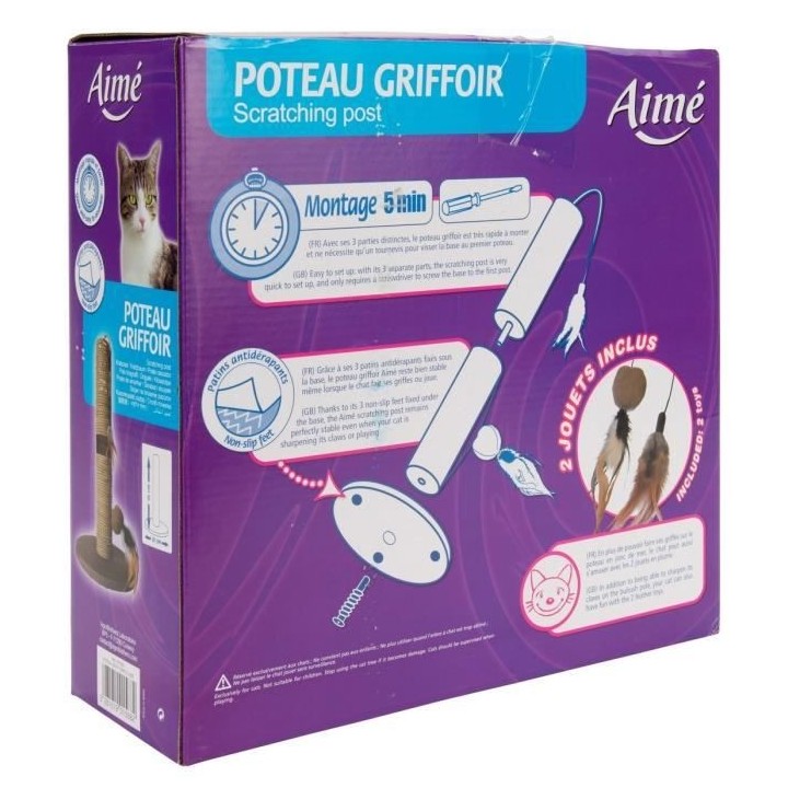 AIME Poteau griffoir simple - Pour chat