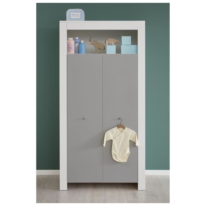 Chambre bébé Trio : Lit 70 x 140 cm + Commode a langer + Armoire PIA