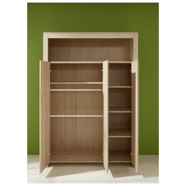 Chambre bébé Trio : Lit 70 x 140 cm + Commode a langer + Armoire OLI